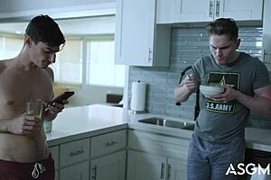 Hot Jocks Jay Tee and Aiden Ward Turn a Fight into Intense Wrestling in the Dorm