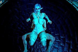 3d elf enjoys a big dick in this uncensored hentai animation