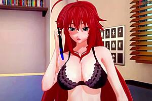 rias leaves but akeno begs for more in hs dxd ntr madness