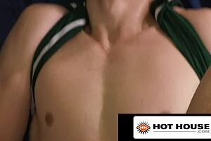 Hothouse Devin Franco barebacks cute horny jock, licking ass and balls before deepthroat sucking