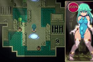 mage kanade explores futanari dungeon with cum and gangbang