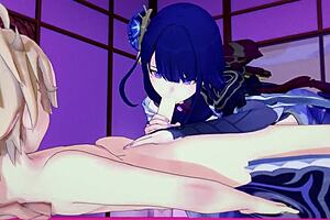 Shogun raiden hentai 3d uncensored blowjob and pussy play