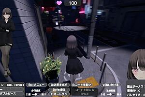 Sereka Exposes in Naked Coat Publicly in Hentai