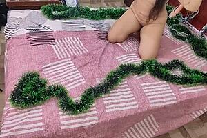 Sucking my big ass stepmom's pussy and ass for Christmas! Homemade hentai fun.