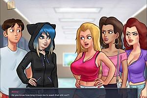 Exploring the latest episode of Summertime Saga with blonde characters