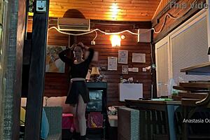 Solo Amateur With Long Hair In Bedroom