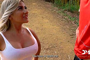 Outdoor Fun With Busty Neighbor