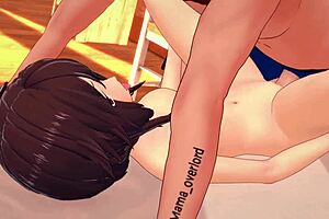 Megumin in hot sportswear ready for adult hentai 3D action, wanna join?