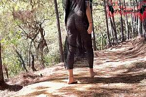 gothic elf masturbating in the forest with doggystyle slut colombian nature tattoo brunette goth masturbation forest whore