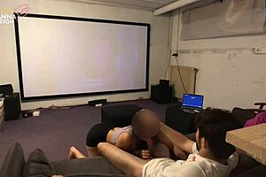 stepsiblings bang hard during disney flick for family fun