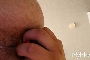 in this casual scene, a gay guy plays with his ass, leading to anal gaping and assfucking