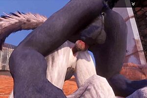 alpha wolf devours the delicious she-wolf in wild life adventure