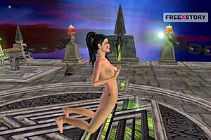 indian teen girl in 3d cartoon takes sexy positions. she explores her desires fully.