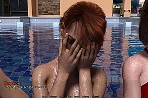 my dorm 4 - pool games with stepsis and her pals get wild