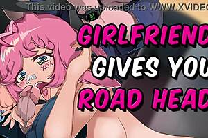 hey, sucking your cock while you drive in this roleplay asmr?