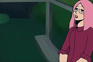 big for him lemonfont animation featuring muscular bodybuilder in anime hentai style