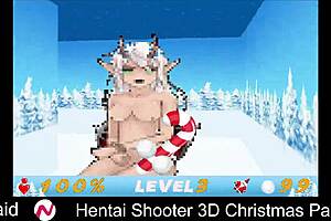 hentai shooter 3d christmas party with big tits and comedy