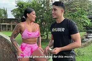 i offered cash to busty mariana martix for a public park fuck with milan rodriguez