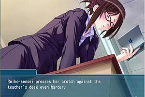 The beautiful teacher can't disobey me, her hidden masochism and lust behind glasses! 😈