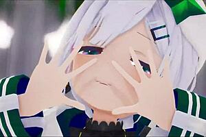 Amane Kanata Undresses And Performs Sex Dance In Hololive MMD 3D Hentai With Creampie