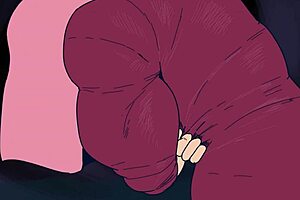 big for him lemonfont animation featuring muscular bodybuilder in anime hentai style