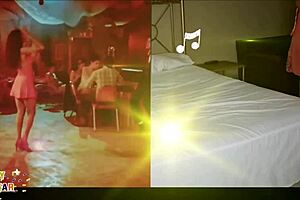 cosplay girl gives ass to partner at new year's party