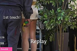 hey, watch me masturbate with toys while the handyman peeks 😏