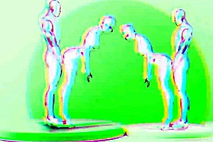 Twins intensely fucking girls in hentai style