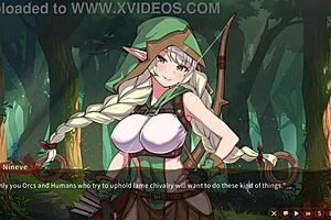 Anime hentai game where elves get impregnated in detailed impregnation scenes part three