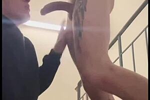 I Saw A Guy Jerking Off And Joined In With A Blowjob!