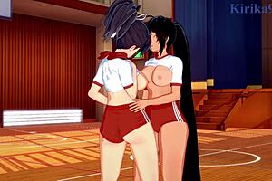 Asuka and Homura's Bold Lesbian Play in Senran Kagura Hentai