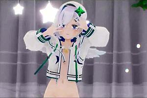 Amane Kanata Undresses And Performs Sex Dance In Hololive MMD 3D Hentai With Creampie