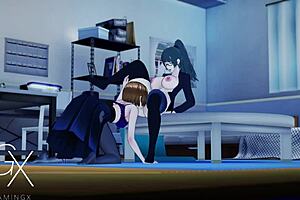 Nobara and Maki Engage in Lesbian Sex in Jujutsu Hentai