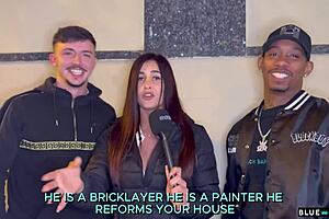 Andrea Lux Interviews Two Guys On The Street And Takes Them To The Hotel