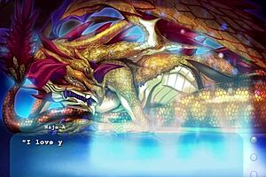 princess comforts dragonwomen in fan disc episode