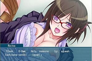 The beautiful teacher can't disobey me, her hidden masochism and lust behind glasses! 😈