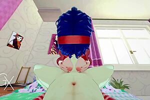 Mita, let's try sex in various positions and blowjobs, she says in the anime game.