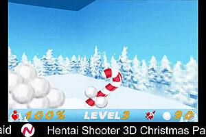 hentai shooter 3d christmas party with big tits and comedy