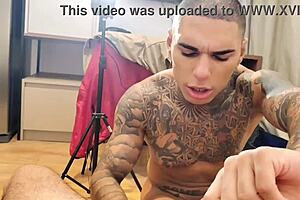 Brazilian Hetero Guy Gets Sucked and Cums Hard!