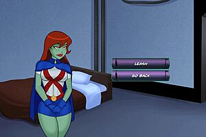 Rough leash training on asian brunette in dc comics hentai