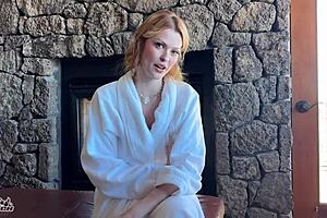 slutty redhead bridesmaid locked outta hotel room before wedding!