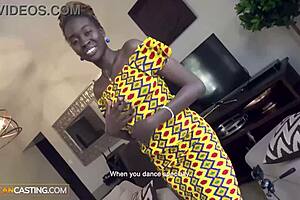 Gorgeous African model feels tricked into hardcore sex during bikini photoshoot.