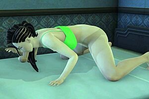 Laura matsuda sucks a big cock in 3d porn animation