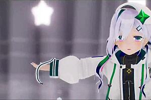 Amane Kanata Undresses And Performs Sex Dance In Hololive MMD 3D Hentai With Creampie