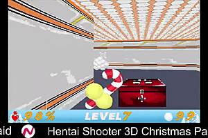 hentai shooter 3d christmas party with big tits and comedy