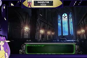 i'm training this muscular bodybuilder with dildo in warhammer 40k anime