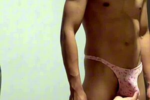 casting underwear turns into gay anal with curious hetero in bedroom