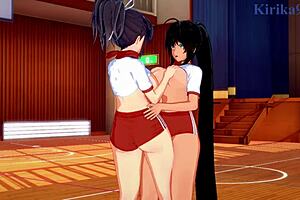Asuka and Homura's Bold Lesbian Play in Senran Kagura Hentai