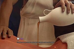 lara croft enjoys a relaxing massage in her adventure