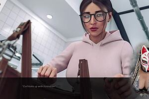 Man, I’m obsessed with this sexy secretary’s huge boobs, damn hot fox!